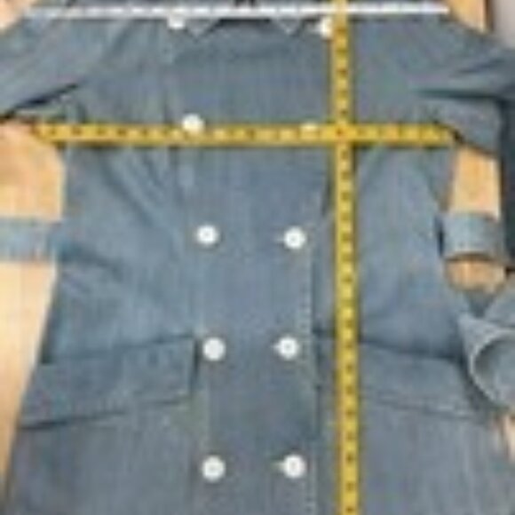 Fossil Denim Trench Coat Size Medium - Picture 4 of 4